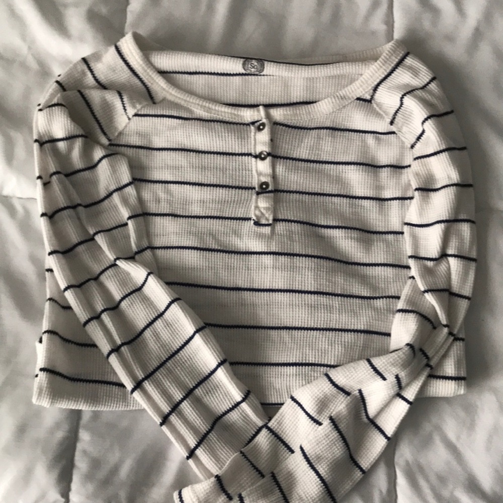 Long sleeved waffle shirt